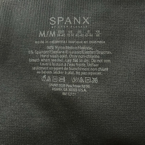 Spanx Look at Me Now Seamless Shaping Leggings Dark Blue Black Size M - Picture 7 of 8